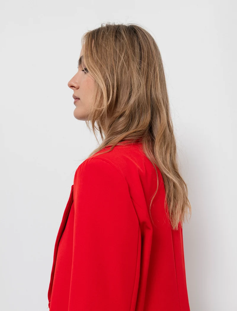 Blazer donna con collo revers e tasche - Aragosta