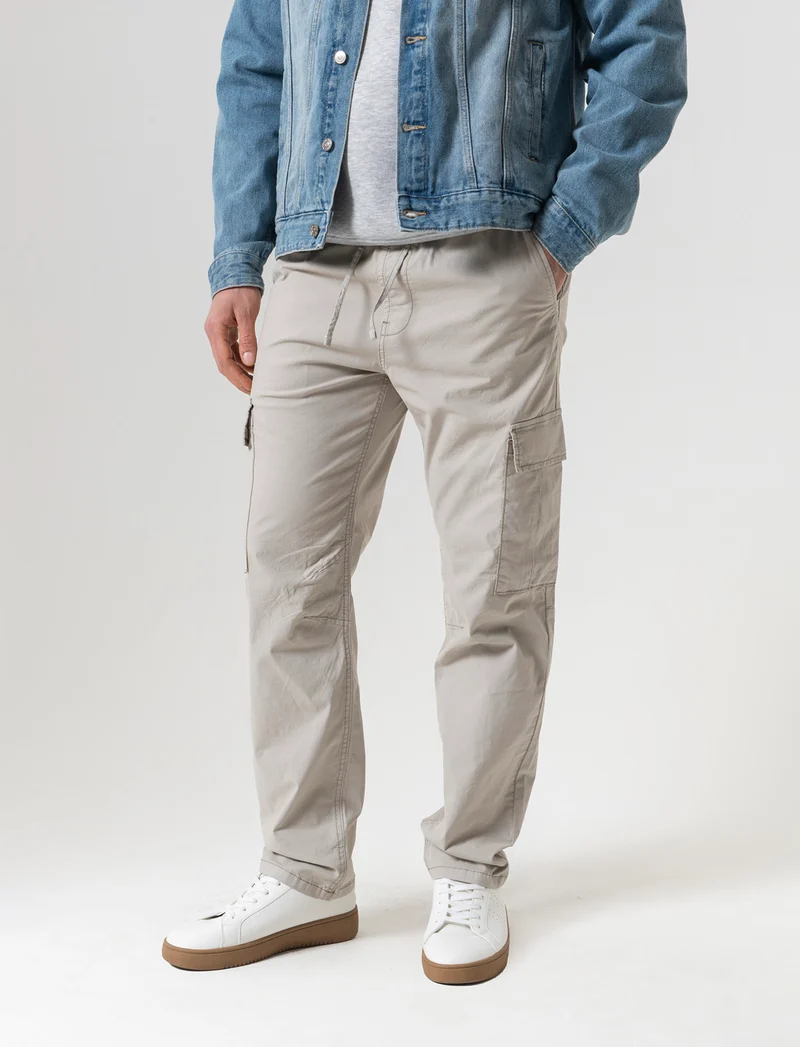 Pantaloni cargo straight fit da uomo - Verde salvia
