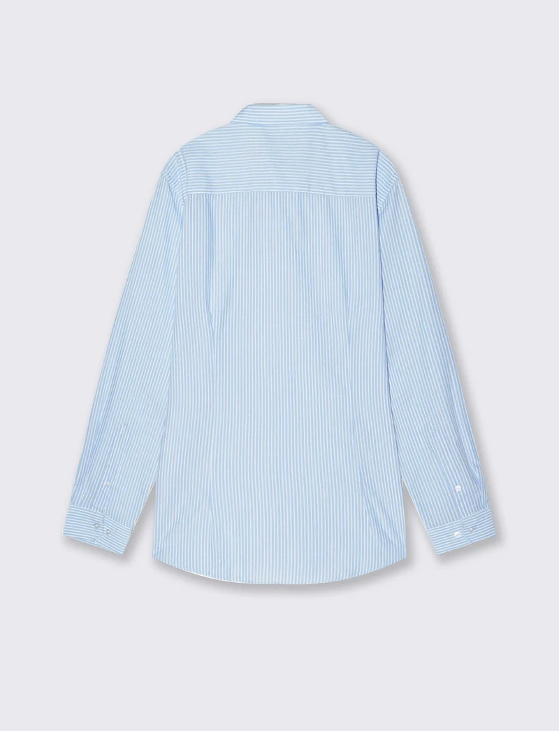 Camicia Regular Fit Easy Iron in Cotone - Azzurro