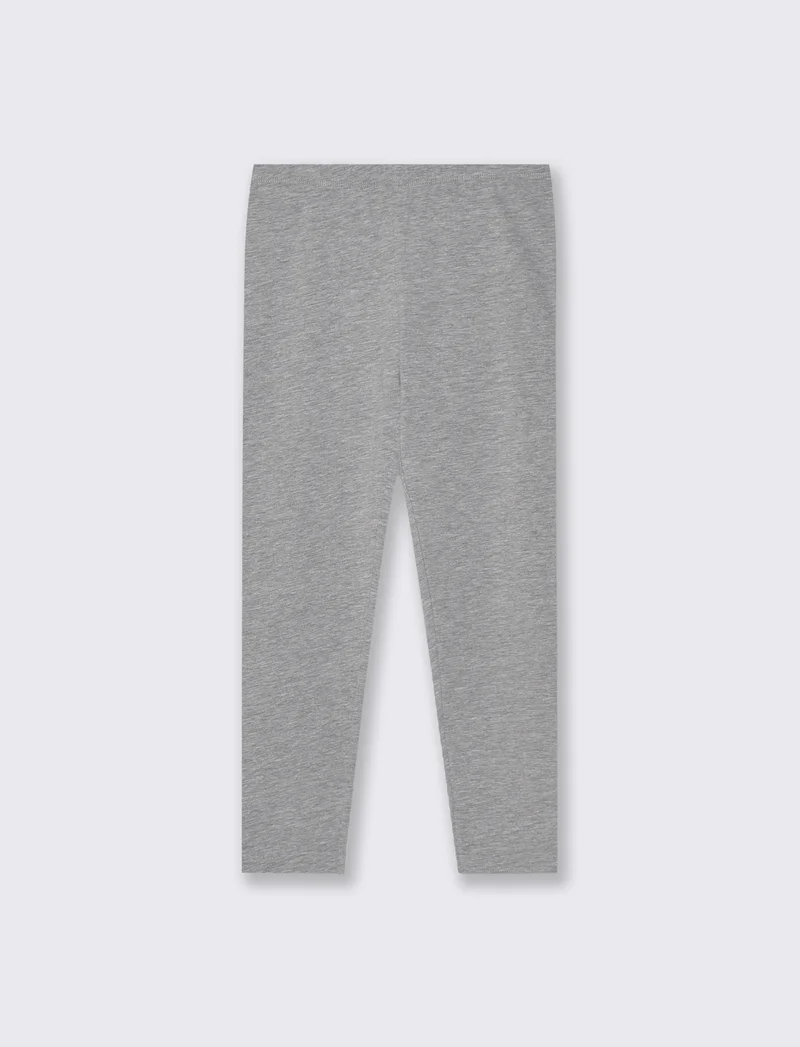 Leggings basico elasticizzato per bambina - Grigio chiaro mel.