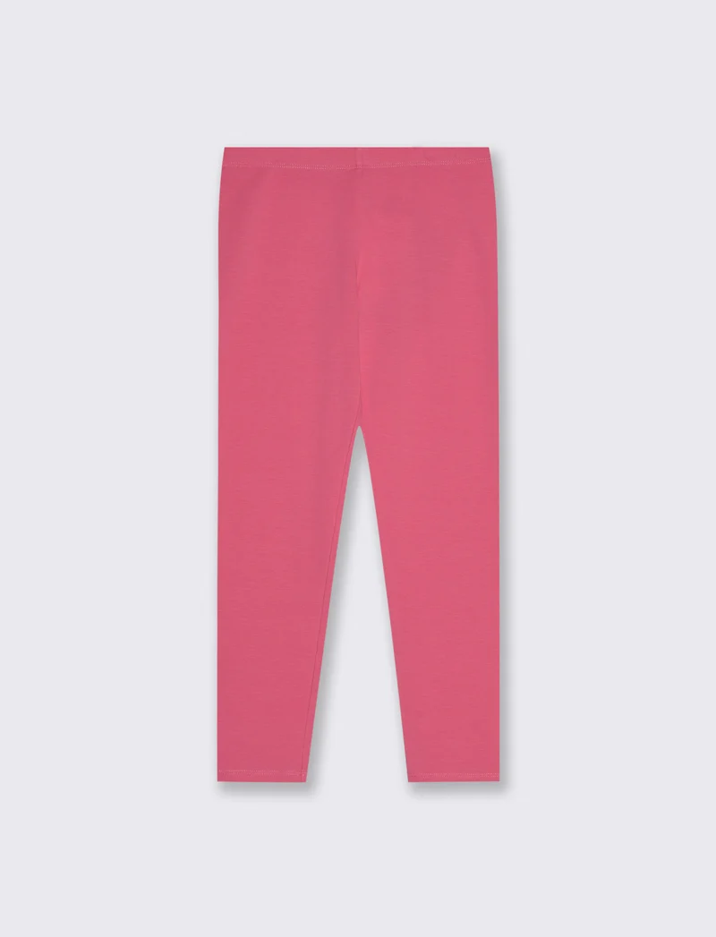 Leggings basico elasticizzato per bambina - Fuxia