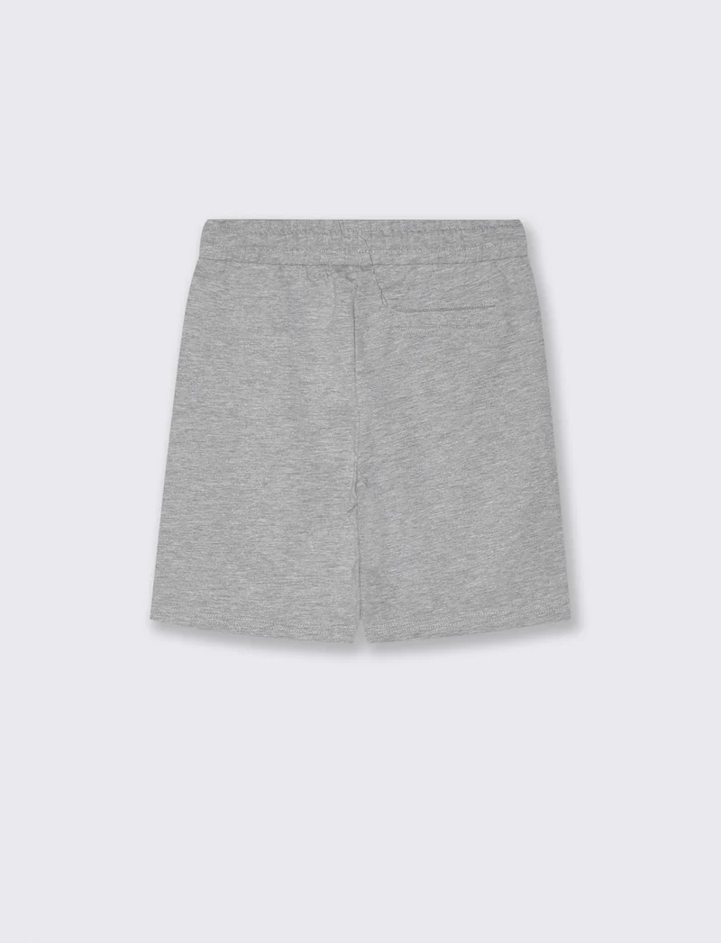 Bermuda in felpa 100% cotone per tutti - Grigio mel.