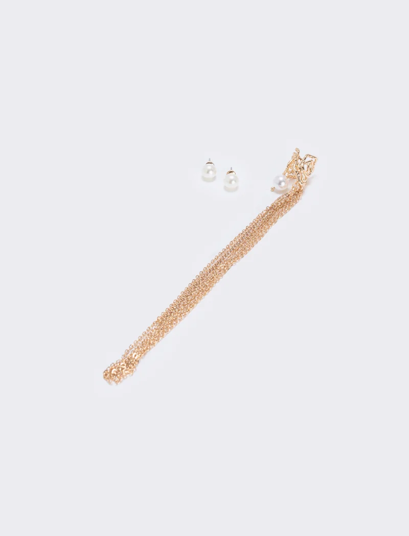 Earcuff 3 Pezzi Eleganti - Oro