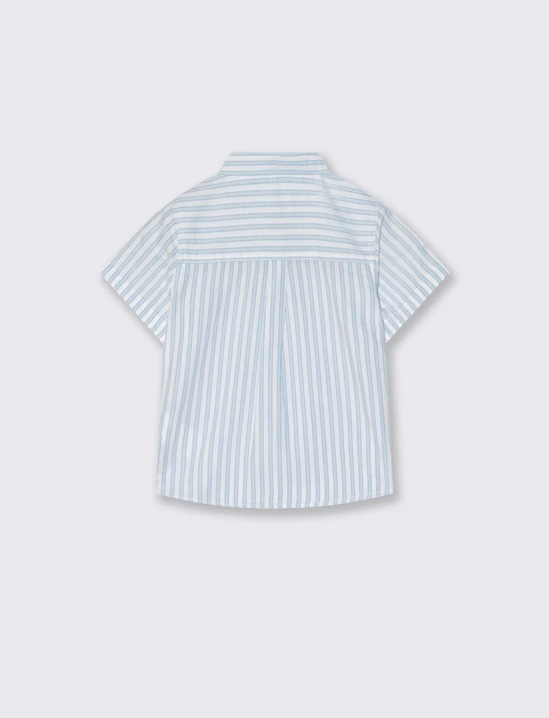 Camicia tinto filo manica corta trendy - Righe