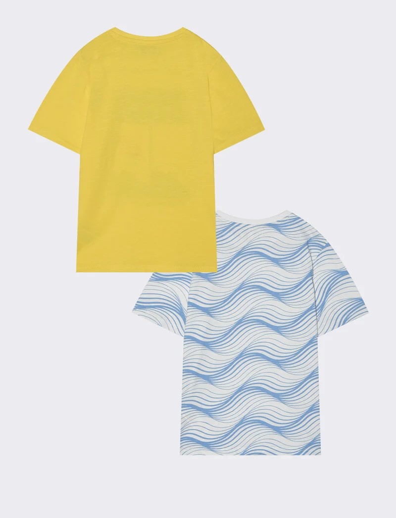 T-shirt 2Pack con stampa e vestibilità regular - Fantasia