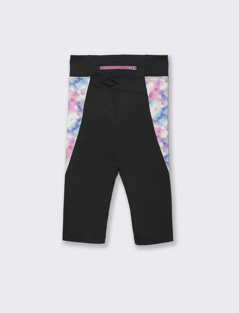 Leggings sportivi con dettagli stampati - Nero