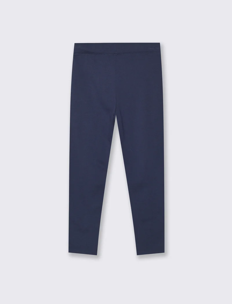 Leggings in punto milano per bambine - Blu