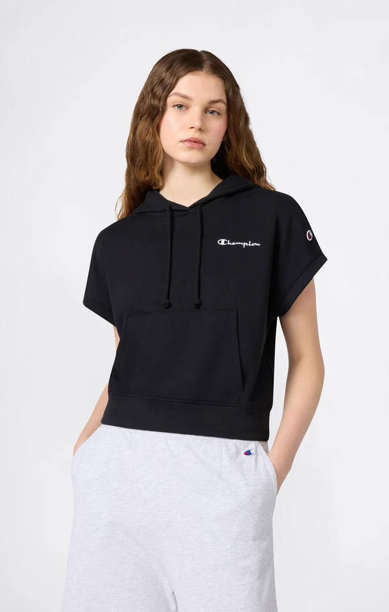 Women’s Lightweight Short Sleeve Hooded Sweatshirt Icons