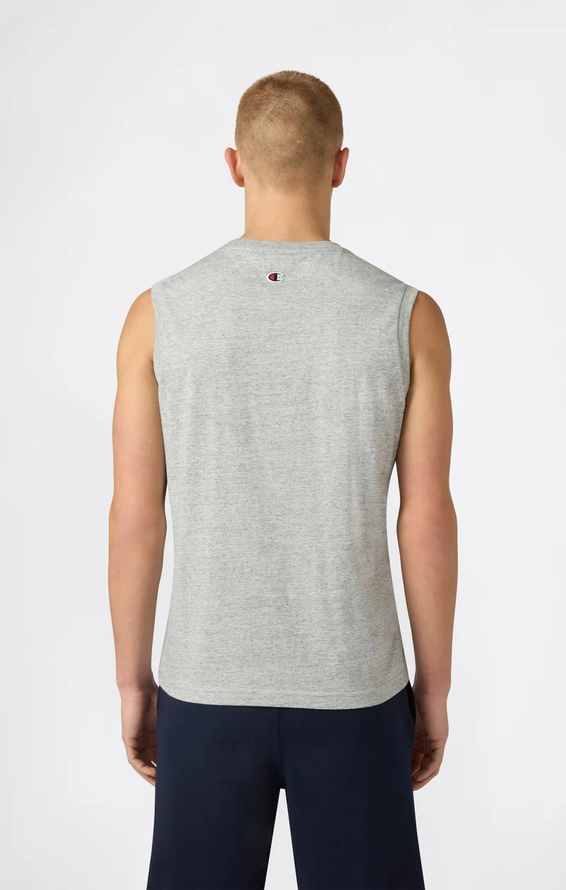 Men’s Cotton Tank Top with Small Logo Icons