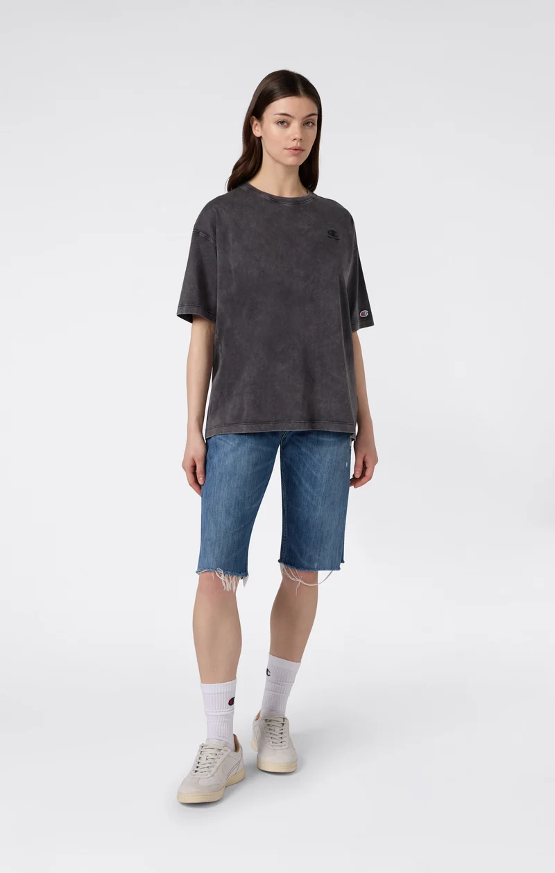 Women’s Washed Effect Crewneck T-Shirt Icons