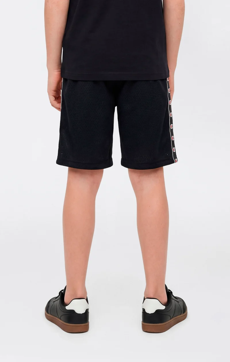 Boys’ Mesh Bermuda Shorts with Tape Logo