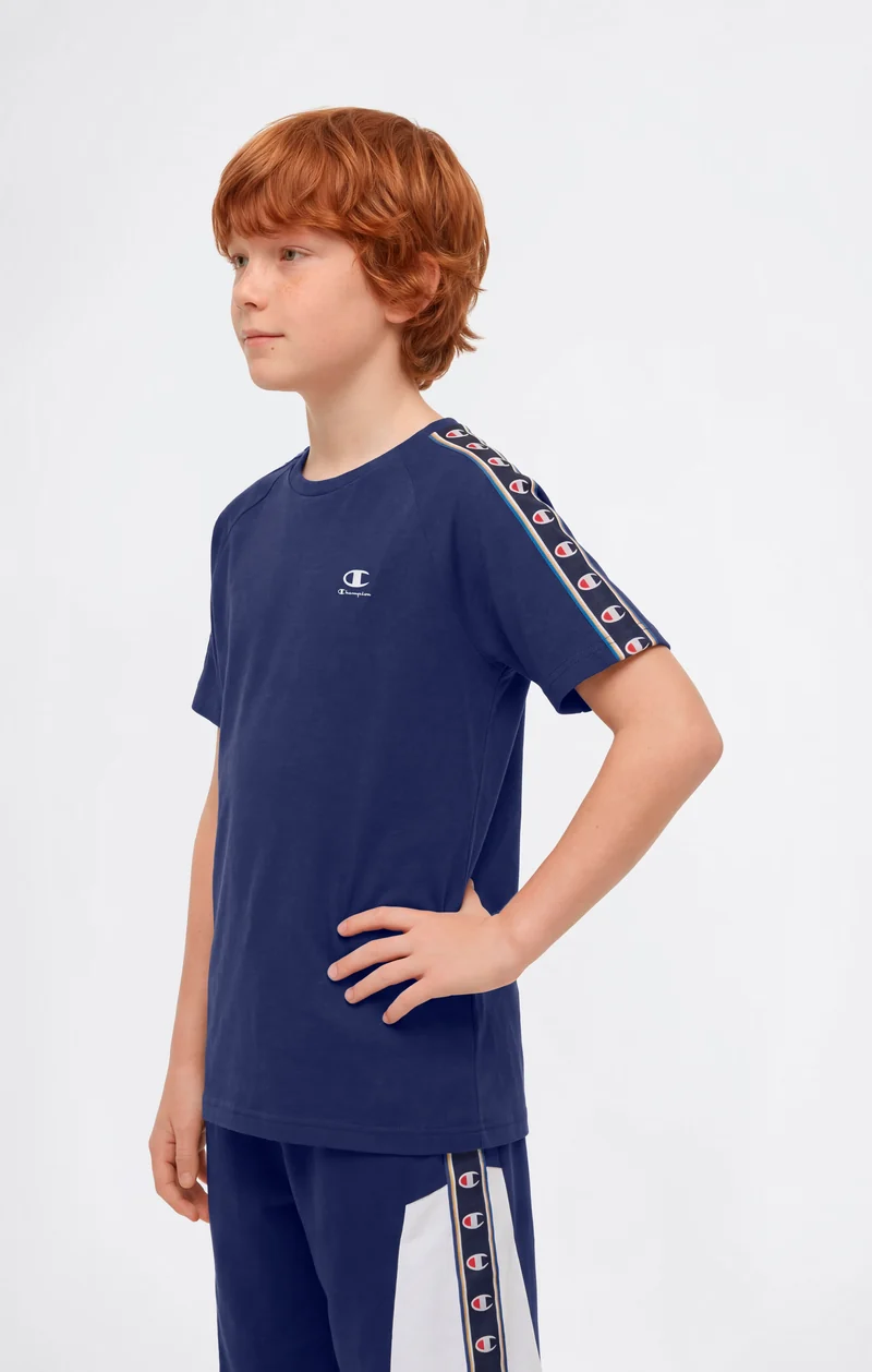 Boys’ Crewneck T-Shirt with Tape Logo