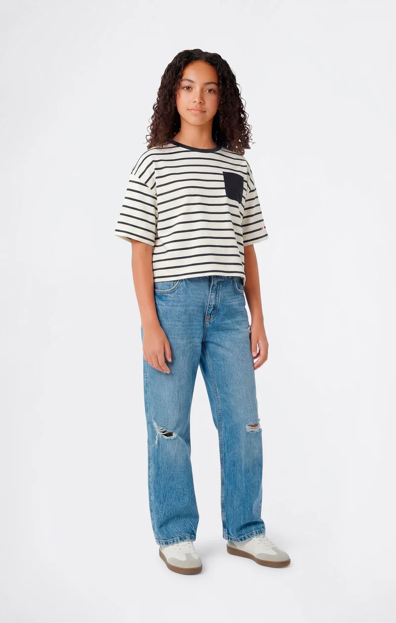 Girls’ Oversized Striped T-Shirt Icons