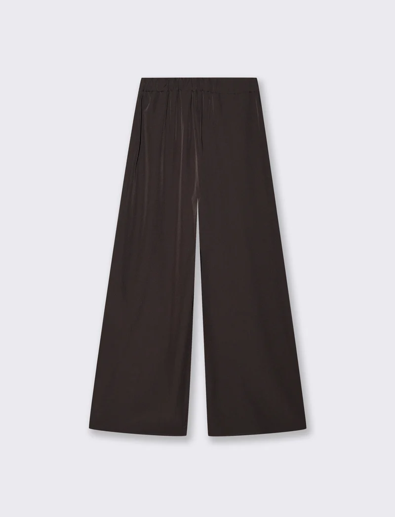 Pantalone palazzo con pinces - Moro