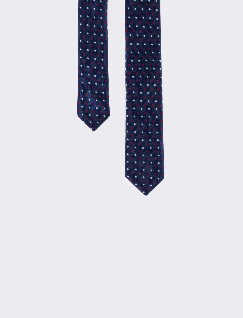 Cravatta bambino nodo - Blu-rosso