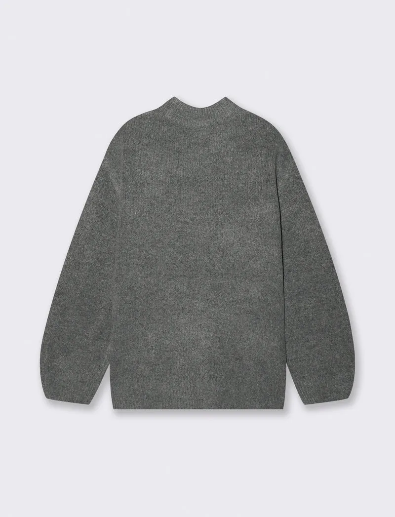 MAXIPULLOVER - Grigio mel.