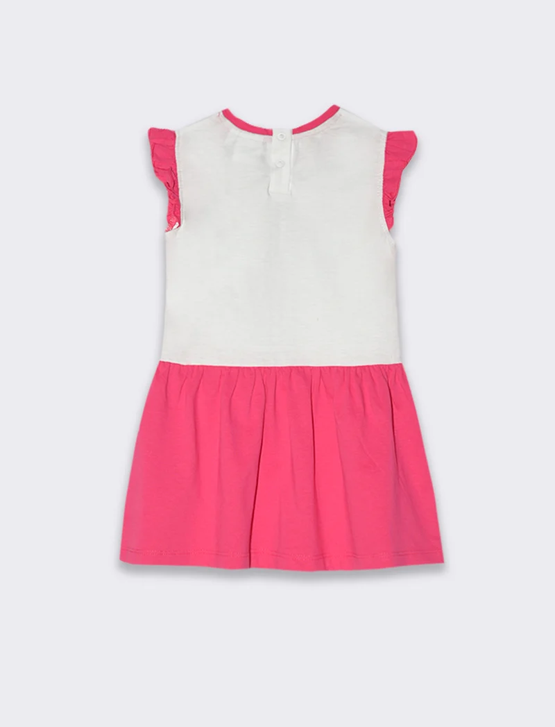 Abito con rouches da neonata - Fuxia