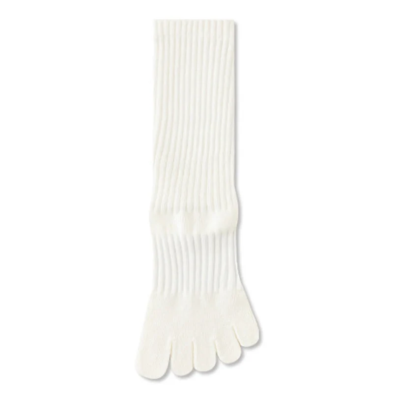 Olivenorma Hochelastische, mittelhohe Yoga-Socken mit durchgehender Silikonsohle, rutschfester und stoßdämpfender Sohle, geräuschlose Sport- und Fitness-Socken für Damen