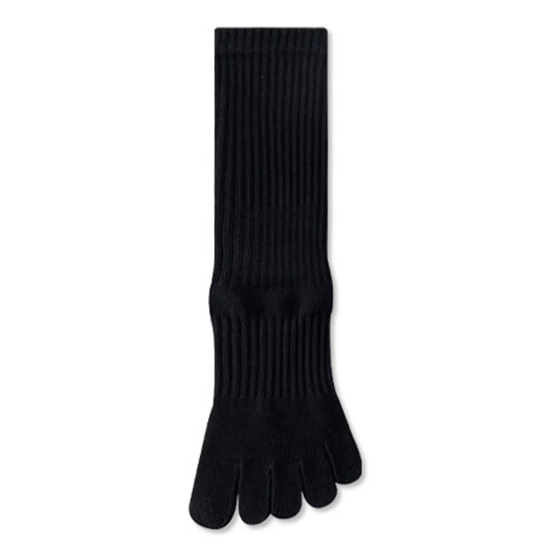 Olivenorma Hochelastische, mittelhohe Yoga-Socken mit durchgehender Silikonsohle, rutschfester und stoßdämpfender Sohle, geräuschlose Sport- und Fitness-Socken für Damen
