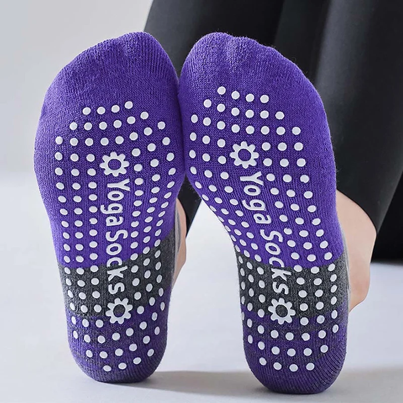 Olivenorma Yoga-Socken mit verstecktem Futter, rutschfest, stoßdämpfend, aus weicher, atmungsaktiver Baumwolle, ideal für Damen-Yoga-Workouts
