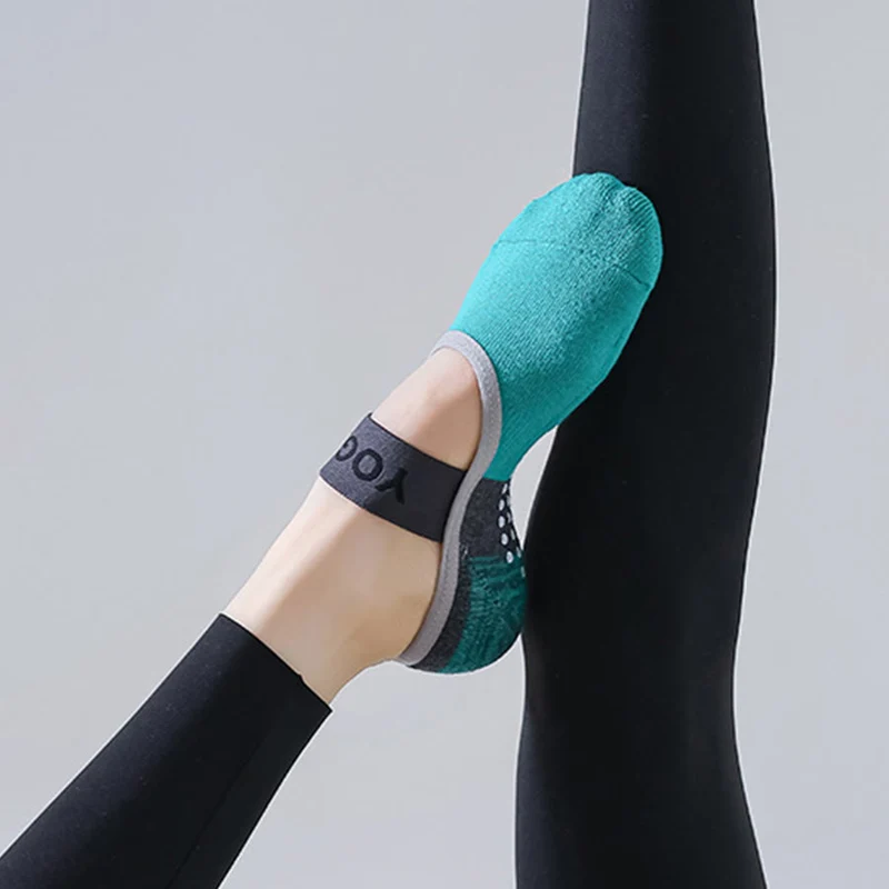 Olivenorma Yoga-Socken mit verstecktem Futter, rutschfest, stoßdämpfend, aus weicher, atmungsaktiver Baumwolle, ideal für Damen-Yoga-Workouts