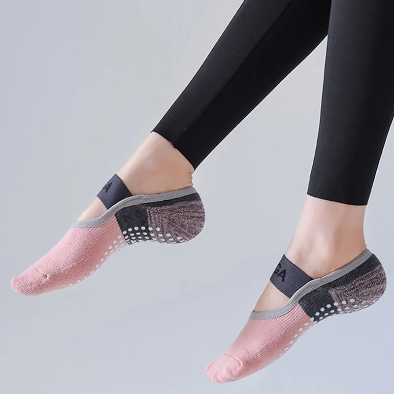 Olivenorma Yoga-Socken mit verstecktem Futter, rutschfest, stoßdämpfend, aus weicher, atmungsaktiver Baumwolle, ideal für Damen-Yoga-Workouts