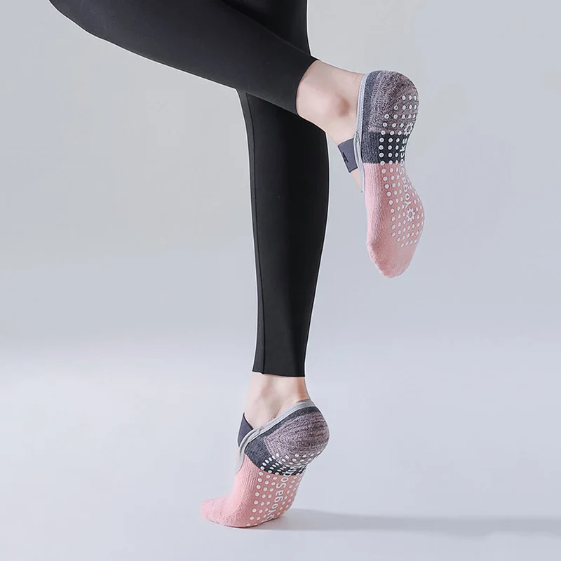 Olivenorma Yoga-Socken mit verstecktem Futter, rutschfest, stoßdämpfend, aus weicher, atmungsaktiver Baumwolle, ideal für Damen-Yoga-Workouts