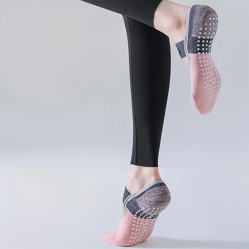 Olivenorma Yoga-Socken mit verstecktem Futter, rutschfest, stoßdämpfend, aus weicher, atmungsaktiver Baumwolle, ideal für Damen-Yoga-Workouts