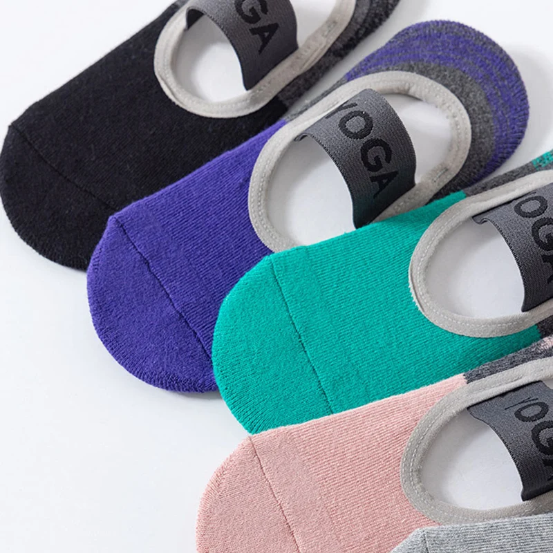 Olivenorma Yoga-Socken mit verstecktem Futter, rutschfest, stoßdämpfend, aus weicher, atmungsaktiver Baumwolle, ideal für Damen-Yoga-Workouts