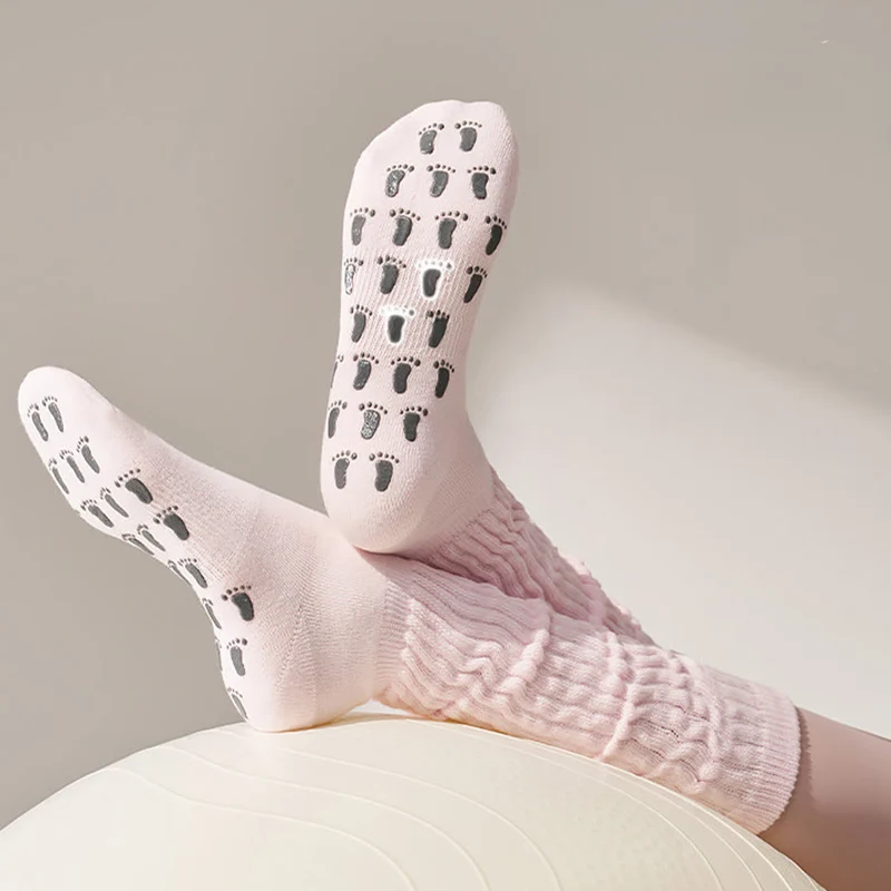 Olivenorma Silikon-Socken mit Vollfläche, rutschfest, für stabile Körperhaltung, stoßdämpfend, atmungsaktiv, elastisch, rutschfest – ideal für Training, Workout und Yoga für Damen.