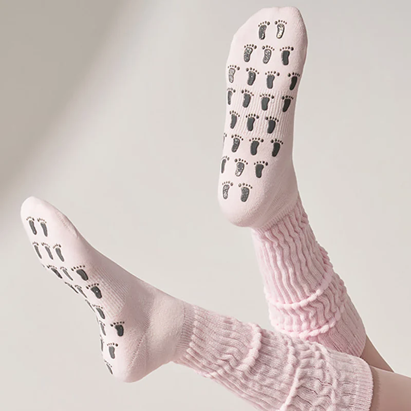 Olivenorma Silikon-Socken mit Vollfläche, rutschfest, für stabile Körperhaltung, stoßdämpfend, atmungsaktiv, elastisch, rutschfest – ideal für Training, Workout und Yoga für Damen.