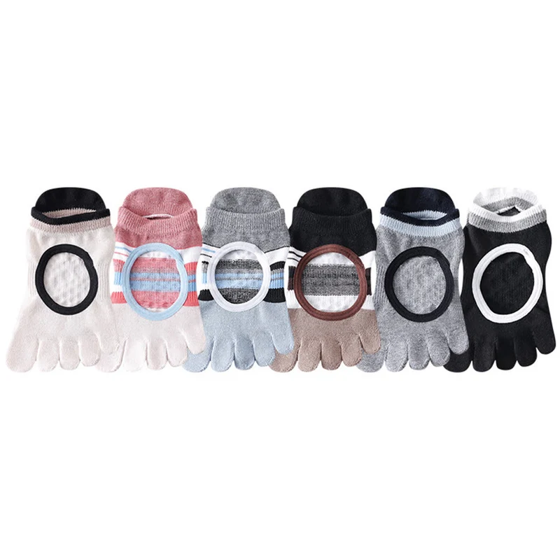 Olivenorma Silikon-Socken für den ganzen Fuß – Geräuschlos, rutschfest, stabil, druckentlastend, atmungsaktiv – Trainingssocken für Damen (Yoga)