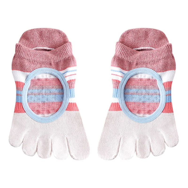 Olivenorma Silikon-Socken für den ganzen Fuß – Geräuschlos, rutschfest, stabil, druckentlastend, atmungsaktiv – Trainingssocken für Damen (Yoga)