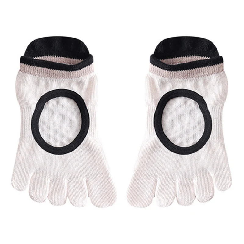Olivenorma Silikon-Socken für den ganzen Fuß – Geräuschlos, rutschfest, stabil, druckentlastend, atmungsaktiv – Trainingssocken für Damen (Yoga)