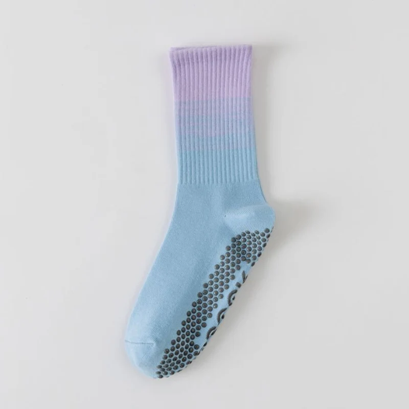 Olivenorma Mid Calf High Elasticate Non Slip Silicone Noppen Shock Resistant Balance Support Damen-Yogasocken