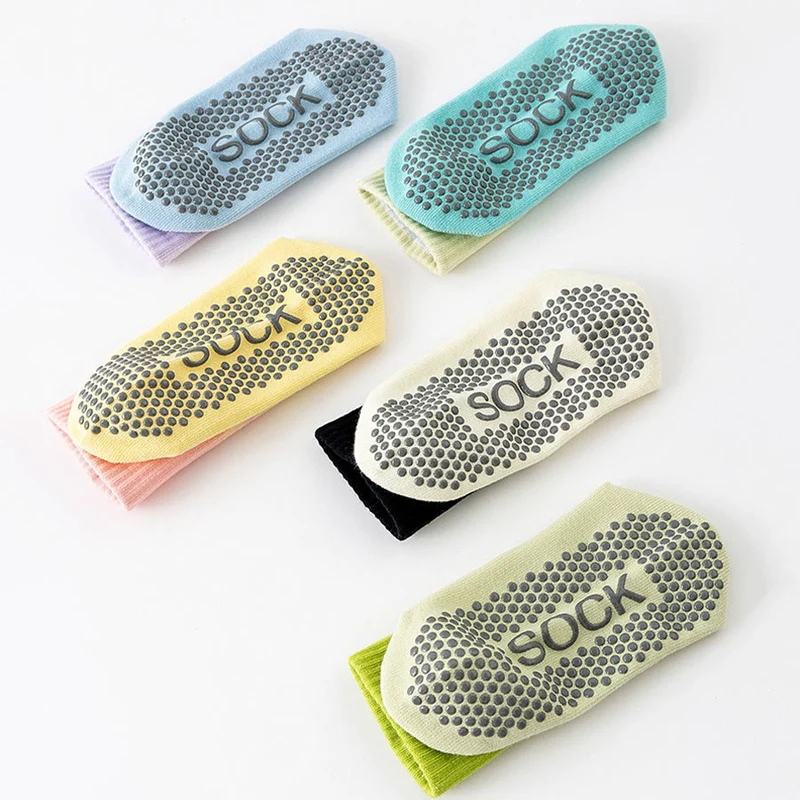 Olivenorma Mid Calf High Elasticate Non Slip Silicone Noppen Shock Resistant Balance Support Damen-Yogasocken