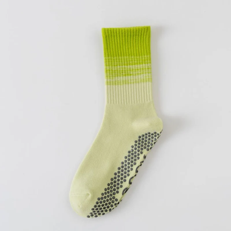 Olivenorma Mid Calf High Elasticate Non Slip Silicone Noppen Shock Resistant Balance Support Damen-Yogasocken