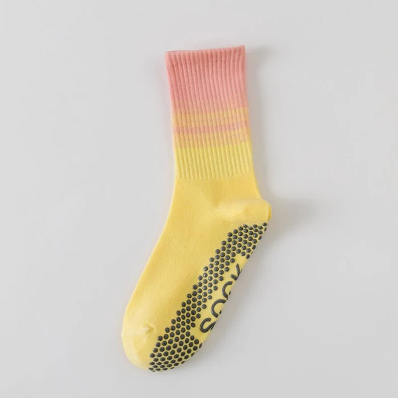 Olivenorma Mid Calf High Elasticate Non Slip Silicone Noppen Shock Resistant Balance Support Damen-Yogasocken
