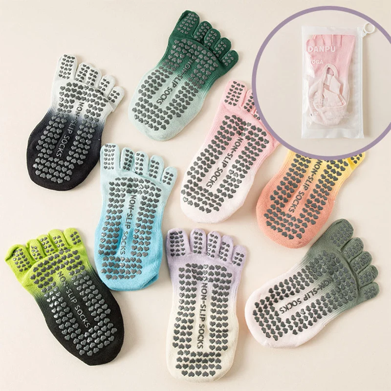 Olivenorma Zehensocken mit offener Zehenpartie, rutschfester, stoßdämpfender, atmungsaktiver und flexibler Oberfläche für Damen – ideal für Fitnessstudio und Yoga.