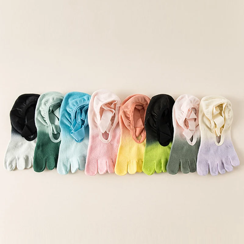 Olivenorma Zehensocken mit offener Zehenpartie, rutschfester, stoßdämpfender, atmungsaktiver und flexibler Oberfläche für Damen – ideal für Fitnessstudio und Yoga.