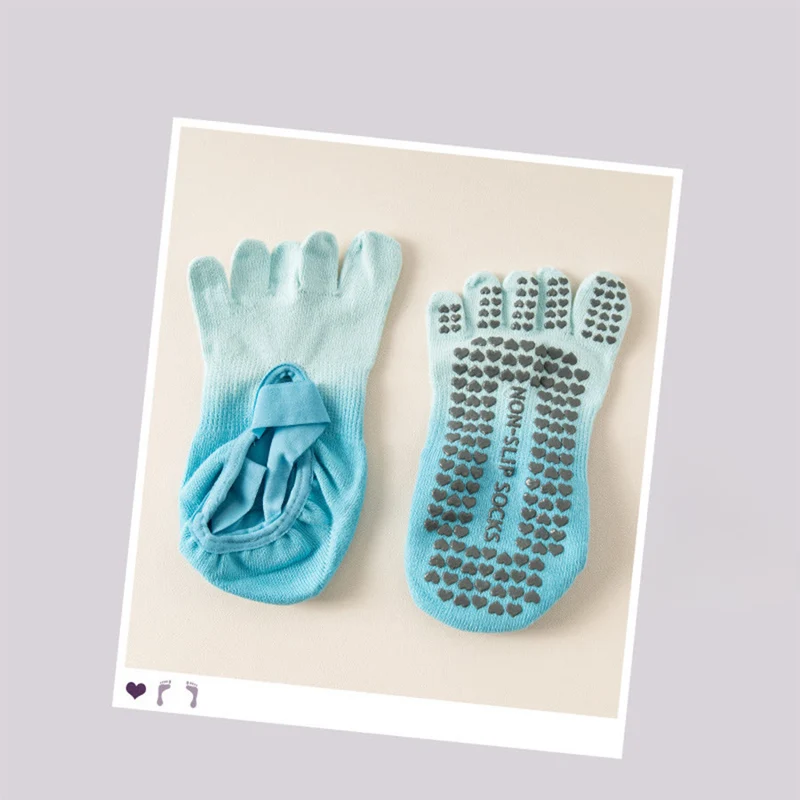 Olivenorma Zehensocken mit offener Zehenpartie, rutschfester, stoßdämpfender, atmungsaktiver und flexibler Oberfläche für Damen – ideal für Fitnessstudio und Yoga.