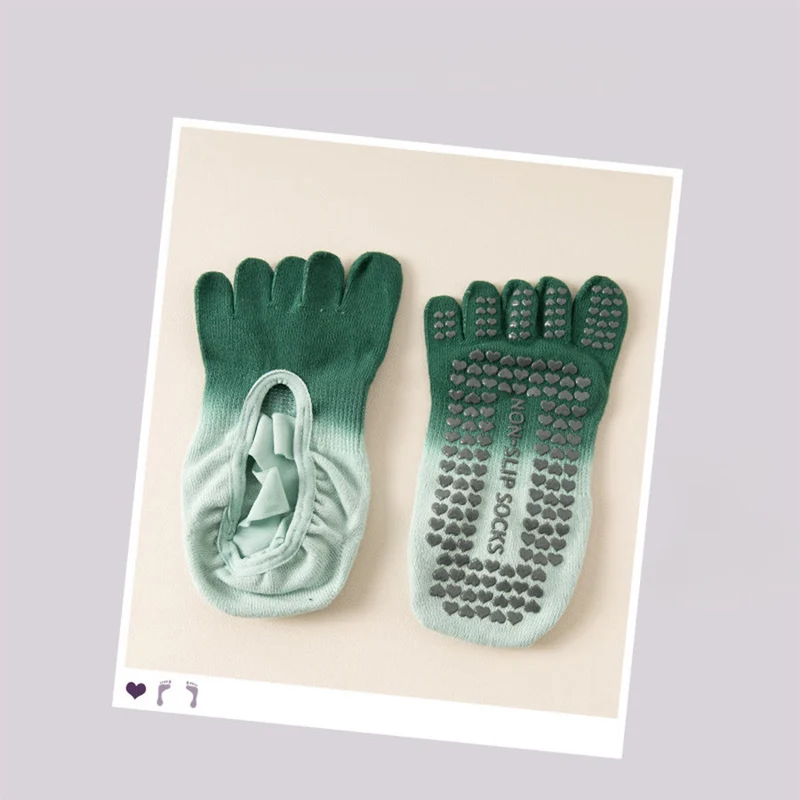 Olivenorma Zehensocken mit offener Zehenpartie, rutschfester, stoßdämpfender, atmungsaktiver und flexibler Oberfläche für Damen – ideal für Fitnessstudio und Yoga.