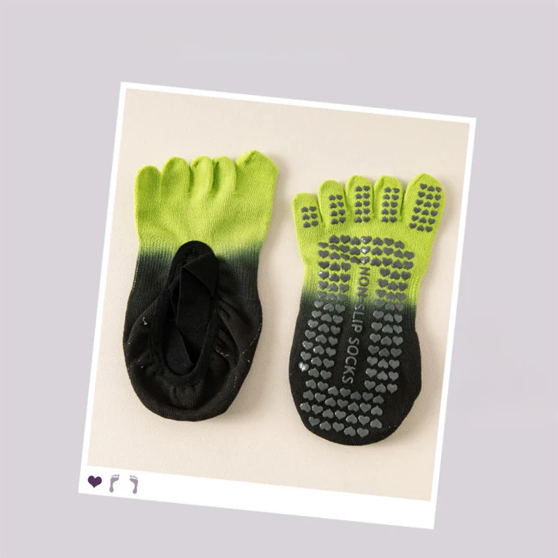 Olivenorma Zehensocken mit offener Zehenpartie, rutschfester, stoßdämpfender, atmungsaktiver und flexibler Oberfläche für Damen – ideal für Fitnessstudio und Yoga.