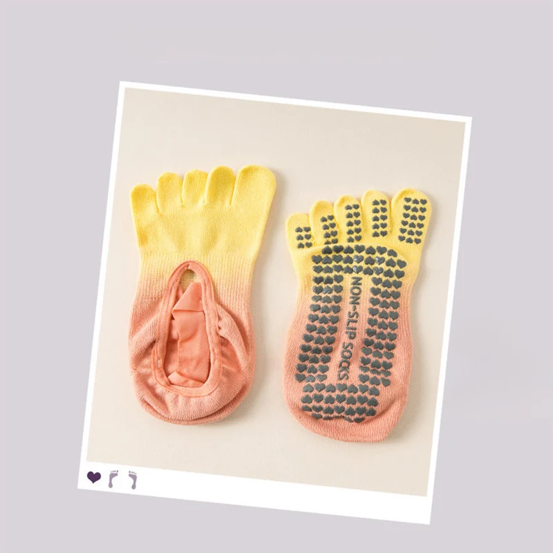 Olivenorma Zehensocken mit offener Zehenpartie, rutschfester, stoßdämpfender, atmungsaktiver und flexibler Oberfläche für Damen – ideal für Fitnessstudio und Yoga.