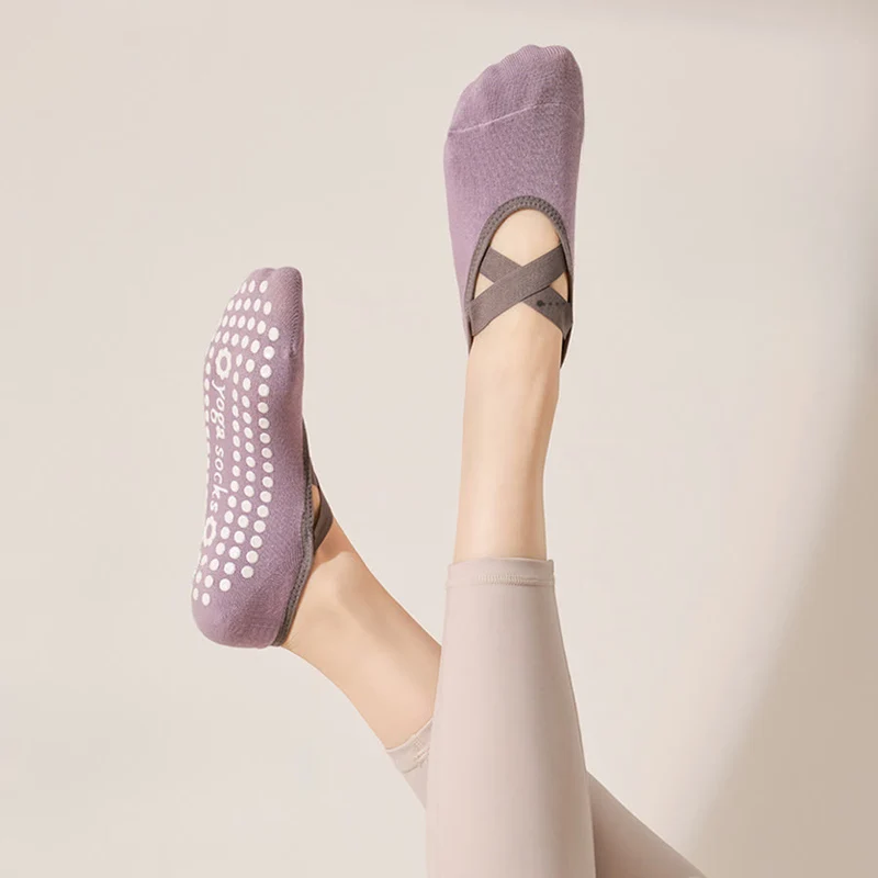 Olivenorma Hautfreundliche, weiche Stricksocken mit Rundumgriff, rutschfest, stoßdämpfend, vielseitig einsetzbar – Trainingssocken für Damen (Yoga)