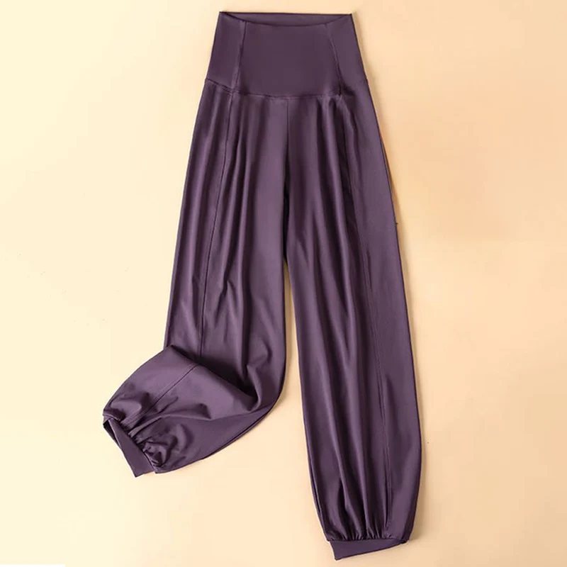 Olivenorma High Waist Harem Jogger Loose Wide Leg Casual Fitness Damenhose