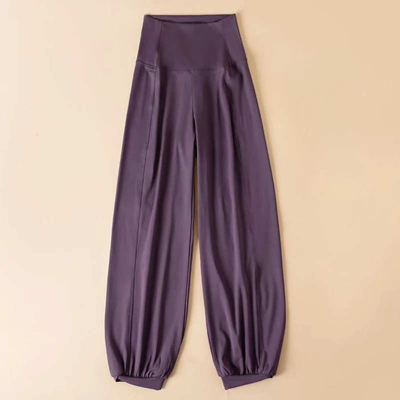 Olivenorma High Waist Harem Jogger Loose Wide Leg Casual Fitness Damenhose