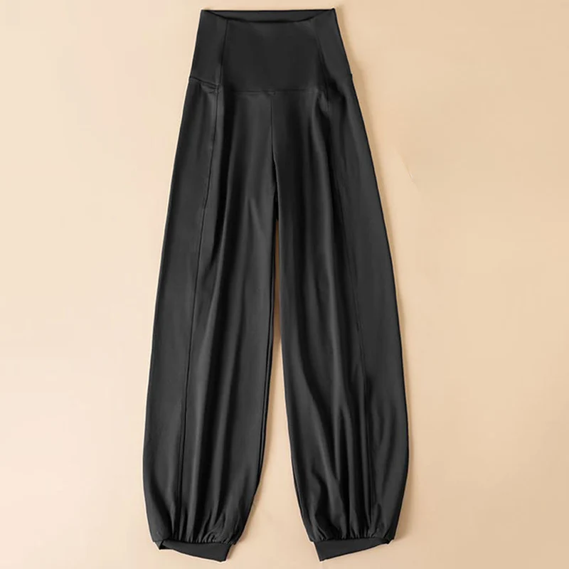Olivenorma High Waist Harem Jogger Loose Wide Leg Casual Fitness Damenhose