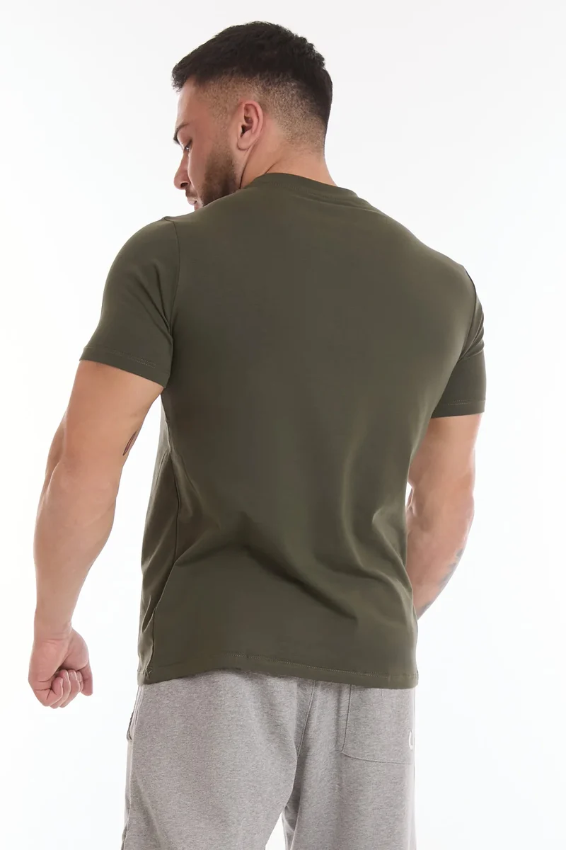T-Shirt Uomo Stripe FGM04 Verde Militare