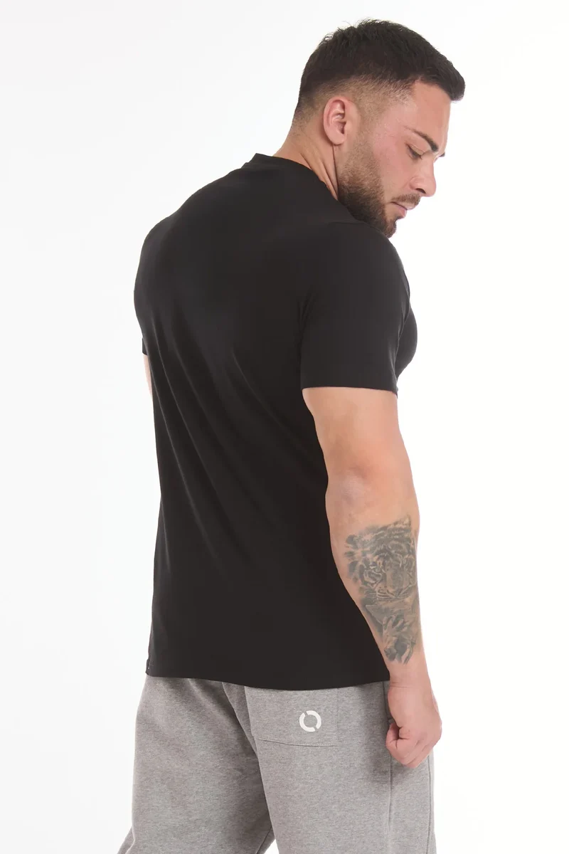 T-Shirt Uomo Stripe FGM04 Nero